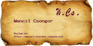 Wenczl Csongor névjegykártya