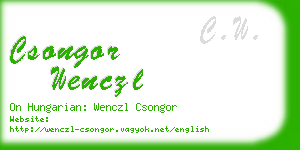 csongor wenczl business card